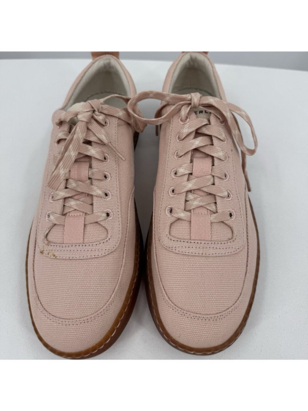 Everlane Tread Bare Sneaker size 13 Women's in Pink Canvas Classic Lace-up Shoes - Picture 7 of 11